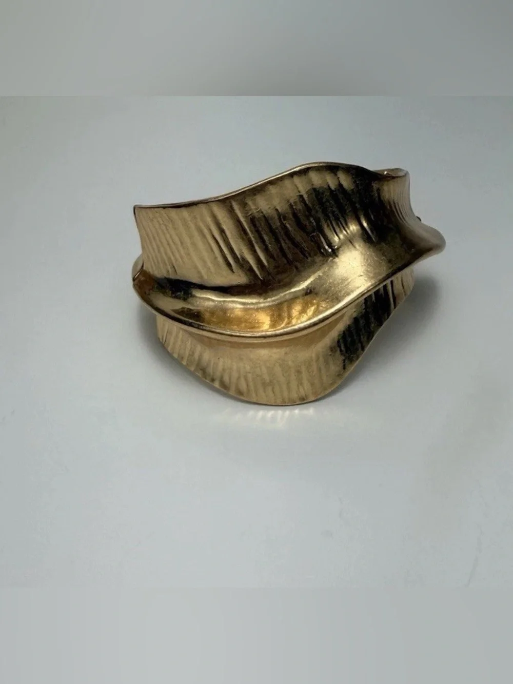 NWT. Zara Golden Sculptural Abstract Design Statement Bracelet.